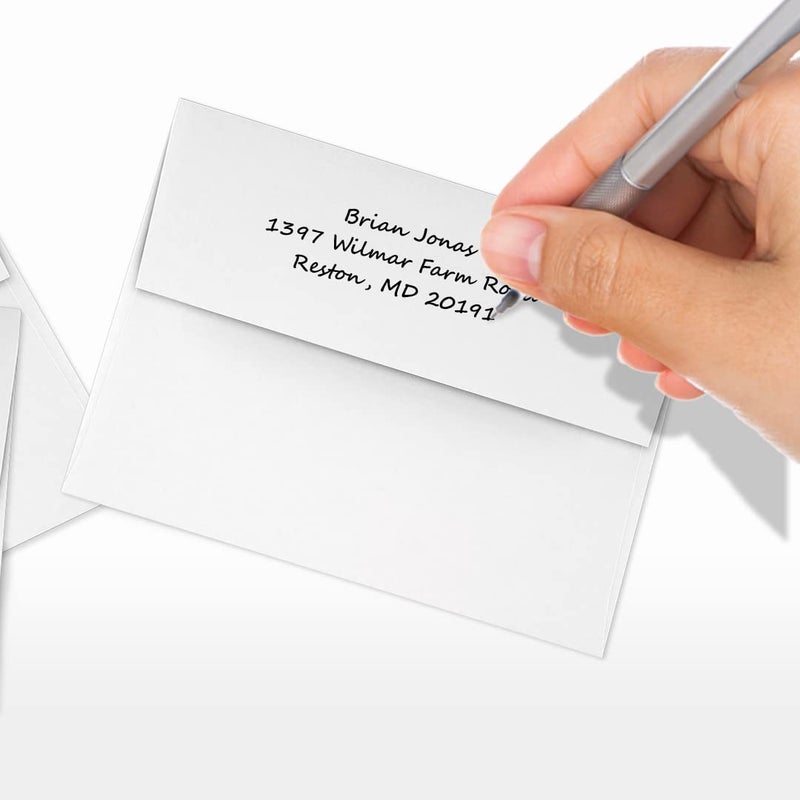 LUXPaper A2 Foil Lined Invitation Envelopes | Peel & Press | 4 3/8" x 5 3/4" | White w/Gold LUX Lining | 70lb. Text | 50 Qty - Image 5